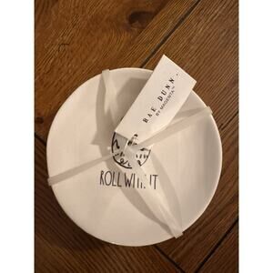 NWT Set Of Rae Dunn Easter Appetizer Dessert Plates Bunny, Egg, Hop, Peep, Crunc